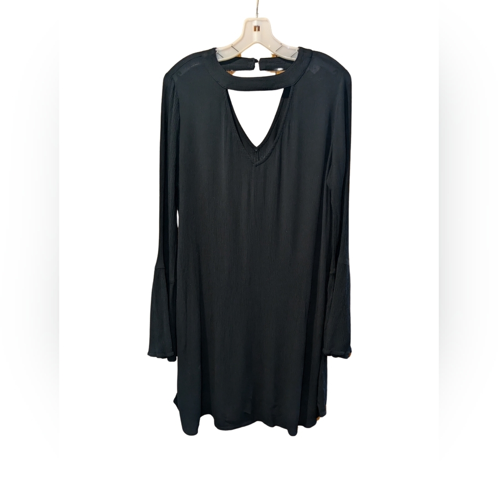 Mossimo Supply Co. Black Choker Neck Bell Sleeve Dress